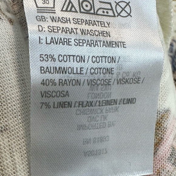 Naturals D&Co Linen Cotton Villa Print Maxi Dress L - Picture 5 of 8